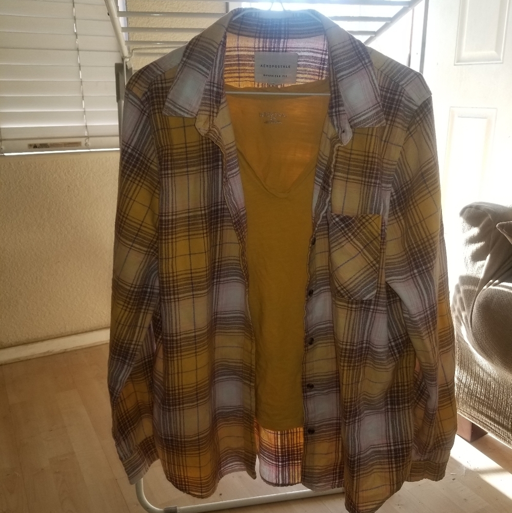 Aeropostale Womens Plaid Shirt